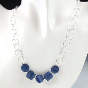 Kyanite and Sterling Silver Necklace